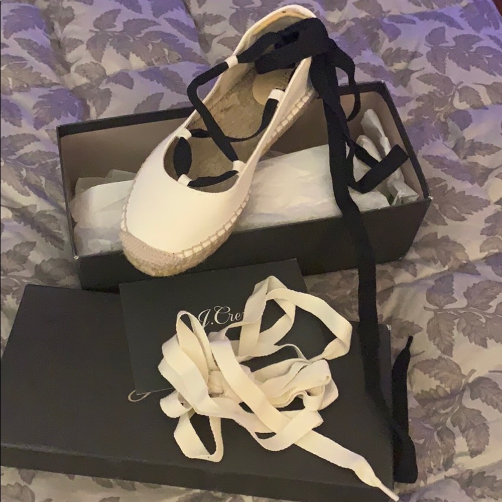 JCrew lace up espadrilles